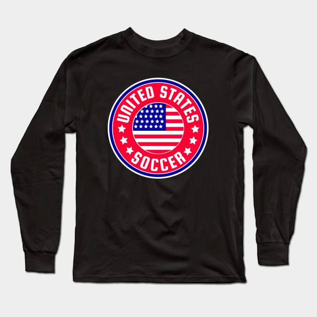 United States Soccer Long Sleeve T-Shirt by footballomatic